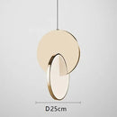 Axyaa Modern Gold Ring Pendant Light with LED Nordic Design