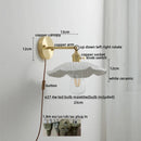 Axyaa Nordic LED Wall Light Pull Chain Switch Ceramic Copper Fixtures