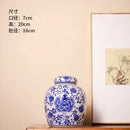Blue White Porcelain Tea Jar Ceramic Vase Axyaa Storage Organizer Jar