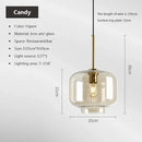 Axyaa Nordic Loft Glass Pendant Light for Kitchen Restaurant Industrial Decor