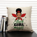 Axyaa Cute Cartoon Girl Pillow Case Africa Baby Cushion Cover Home Decor Linen Pillowcase