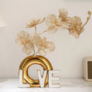 Axyaa Simple Vase Bouquet Decoration for Foyer, Living Room, Study, Bedroom
