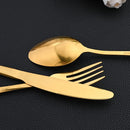 Axyaa 16-Piece Stainless Steel Western Dinnerware Cutlery Set