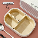 Axyaa 3 Grids Stackable Lunch Box - Portable Detachable Food Container