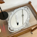 Axyaa Gold Plastic Glass Storage Tray for Home Decor and Organization