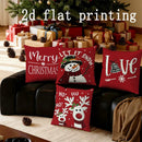 Axyaa Christmas Cute Cushion Covers for Sofa, Bedroom, Car - Rectangular Pillow Cover