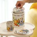 Axyaa Pumpkin Rabbit Ceramic Plate Set
