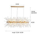Axyaa Dandelion Gold Crystal Chandelier for Living Room, Dining, Bedroom