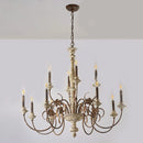 Axyaa French Retro Wooden Chandelier for Elegant Home and Hospitality Spaces