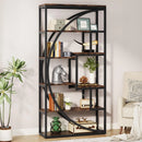 Axyaa Industrial 5-Tier Bookcase with 8 Open Shelves, 70.8" Tall Display Shelf