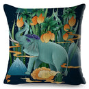 Axyaa Dragon Fox Firebird Linen Cushion Cover 45*45cm