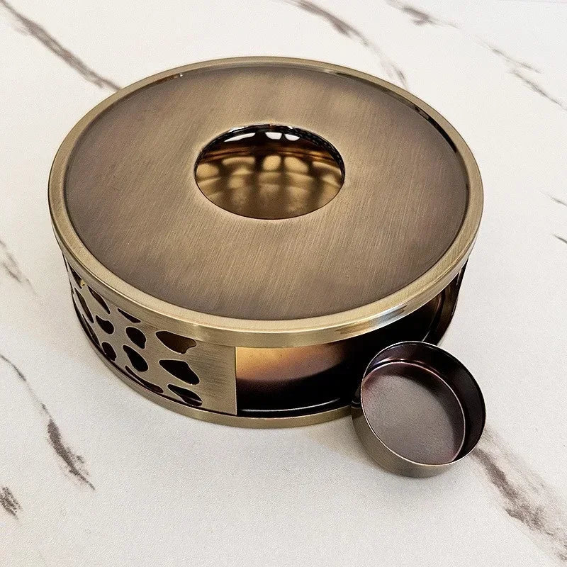 Axyaa Stainless Steel Teapot Stand Candle Warmer for Tea Ceremony Accessory