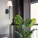Axyaa Flared White Textile Shade Wall Lamp: Elegant Nordic Design for Living Rooms & Bedrooms