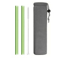 Axyaa Glass Straws Straight Reusable Drinking Straw for Bubble Tea & Smoothies