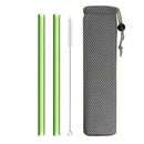 Axyaa Glass Straws Straight Reusable Drinking Straw for Bubble Tea & Smoothies