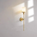 Axyaa Alabaster Marble LED Wall Lamp, All Copper Fixture for Living Room, Bedroom & Study