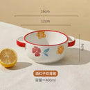 Axyaa 4.7-inch Ceramic Double Ear Steamed Egg Bowl