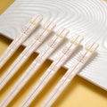 Axyaa Reusable Korean Chopsticks Set - Non Slip Easy to Use