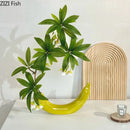 Axyaa Ceramic Banana Vase for Flowers and Fruit Arrangements
