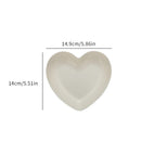 Axyaa Love Bone Plates Set - 5pcs PP Material Reusable for Kitchen, Picnic, Camping