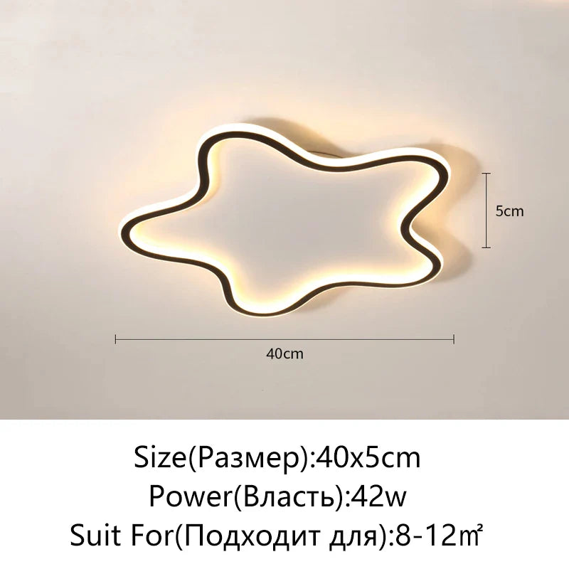 Axyaa Star LED Ceiling Light: Modern Room Decoration Fixture