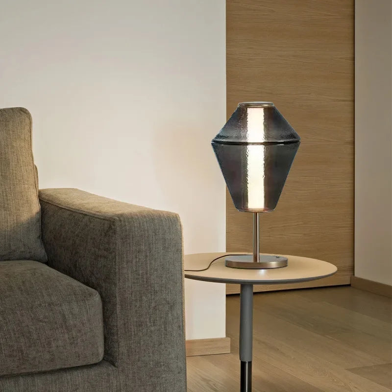 Axya Nordic Glass Floor Lamp for Living Room, Study, Bedroom - LED Table Lamp