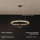 Axyaa Ice Water Crystal LED Pendant Light for Home Decor