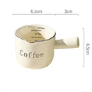 Axyaa High-Color Espresso Cup with Scale: High-Grade Ceramic Coffee Measuring Cup