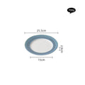 Axyaa Blue Ceramic Steak Dessert Pasta Plate Set - Molecular Cuisine Tableware
