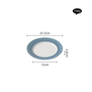 Axyaa Blue Ceramic Steak Dessert Pasta Plate Set - Molecular Cuisine Tableware