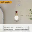 Axyaa 3-Head Macaron Wall Lamp for Dining Room Kitchen Hallway Background Lighting