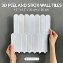 Axyaa PVC Fish Scale 3D Peel and Stick Wall Panels - Waterproof Living Room Decor