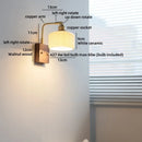 Axyaa Vintage Brass Ceramic LED Wall Lamp with Pull Chain Switch