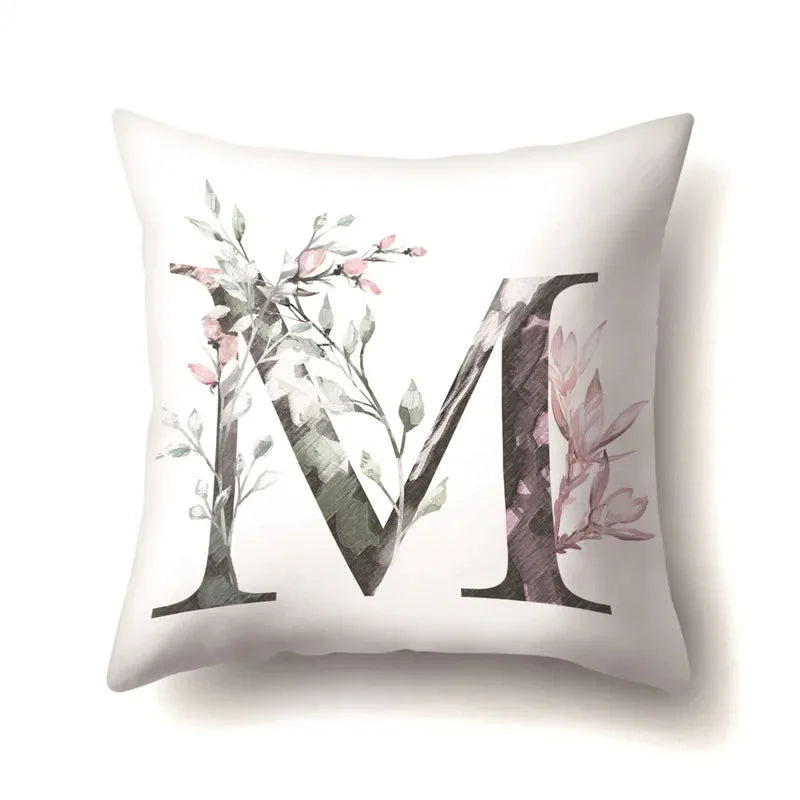 Axyaa Alphabet Cushion Cover - Kids Room Decor Throw Pillow Case