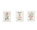 Axyaa Scandinavian Abstract Leaf Geometry Canvas Poster for Home Decor