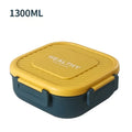 Axyaa Double-deck Divided Plastic Lunch Box - Kids Bento Box for Picnic & Fruit Salad