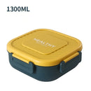 Axyaa Double-deck Divided Plastic Lunch Box - Kids Bento Box for Picnic & Fruit Salad