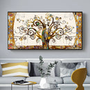 Axyaa Tree of Life Klimt Canvas Wall Art Print for Modern Scandinavian Decor