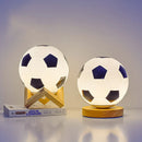 Axyaa LED Soccer Desk Lamp - Dimmable Triclored/RGB, Rechargeable/Plug-in Night Light