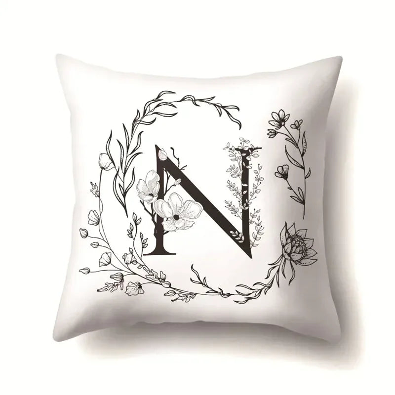 Nordic Style Letter Wreath Pillow Cover by Axyaa - Home Decor Essential