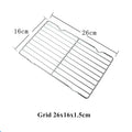Axyaa Stainless Steel Baking Pan Cooling Rack Grid Bread Pastry Tray BBQ Oil Filter