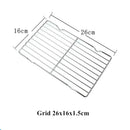 Axyaa Stainless Steel Baking Pan Cooling Rack Grid Bread Pastry Tray BBQ Oil Filter