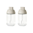 Axyaa Glass Seasoning Set with Lid Spoon - 250ML Oil Bottle, Pepper Jar, Salt Shaker