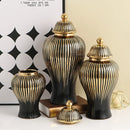 Axyaa European-style Floral Jar Ornaments & Vases for Living Room Decor