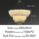 Modern Crystal LED Pendant Lights by Axyaa - Gold Plated Metal Hanging Lamp for Home Lighting