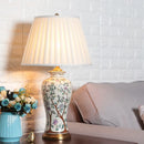 Axyaa Chinese Ceramic Table Lamp for Bedroom Study Night Light Decor