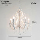 Axyaa French Metal Chandelier Crystal Lamp for Home and Store Lighting