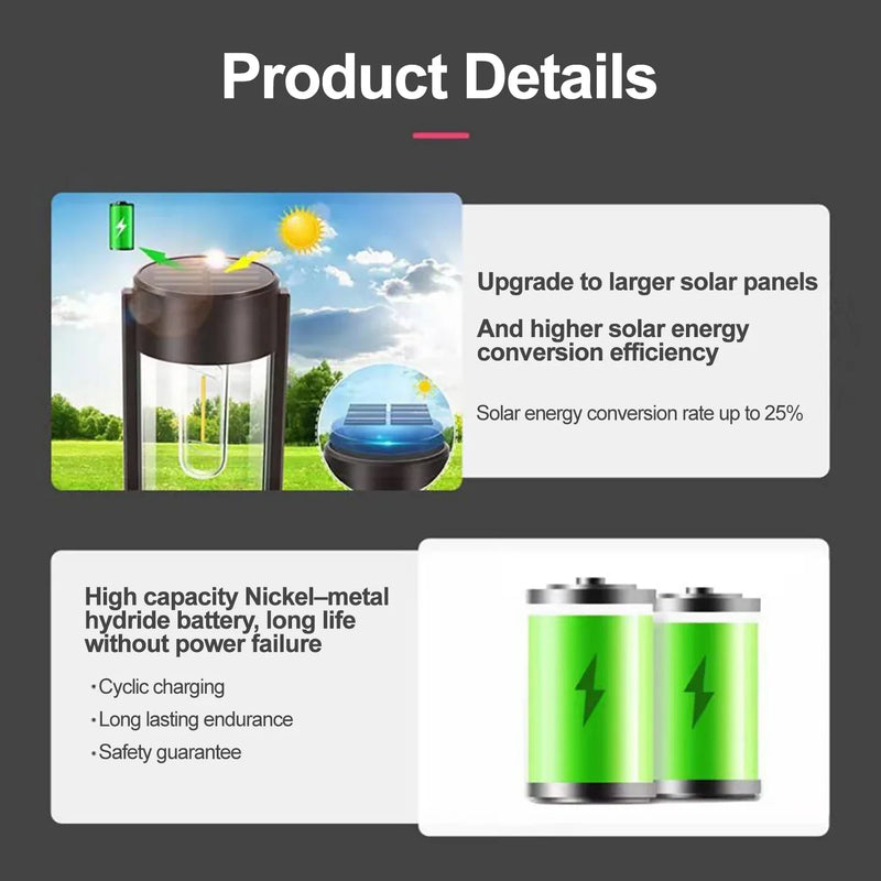 Axyaa Solar LED Pathway Lights - Waterproof Walkway Landscape Lighting
