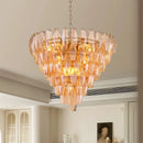 Axyaa Glass Ceiling Chandelier: Luxury Colorful Modern Lighting for Living Room, Villa, Kitchen