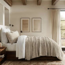 Axyaa Soft Velvet Quilt Set | Luxurious Striped Bedding | Queen Size Comforter